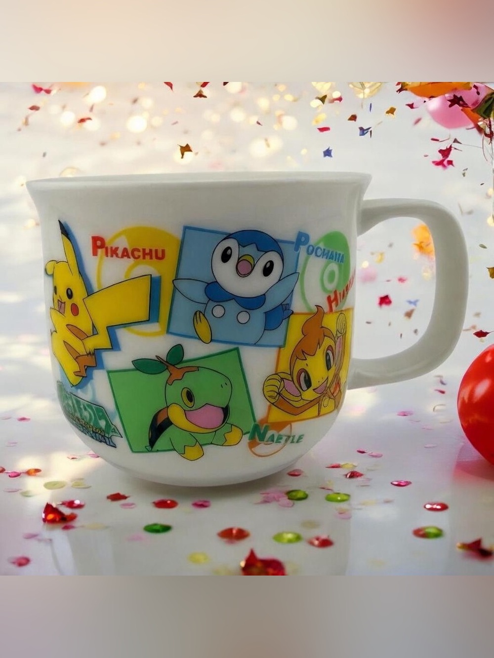 Rare Pokemon Pocket Monster Diamond & Pearl Kids Land Japan Ceramic Mug Cup